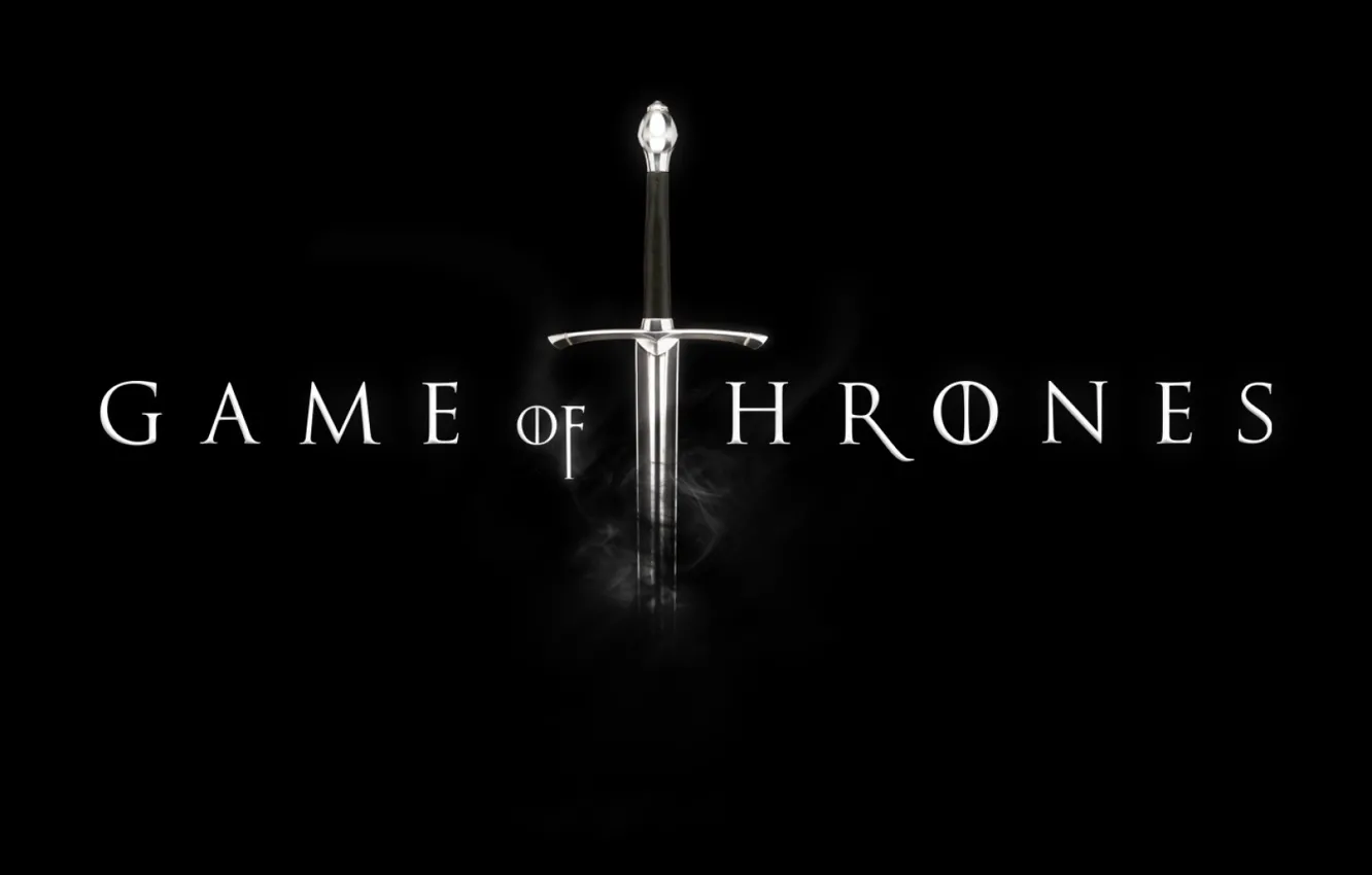 Photo wallpaper sword, Game of Thrones, tv series, Black fon