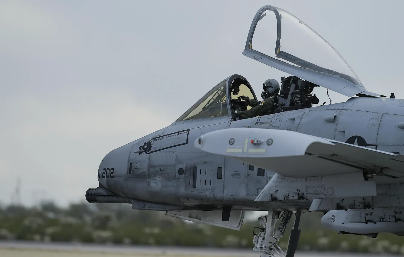 Photo wallpaper lights, pilot, attack, USAF, A-10C Thunderbolt II, Cockpit