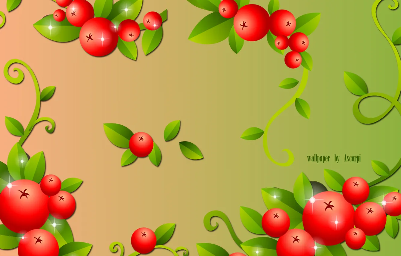 Photo wallpaper berries, berry, cranberries