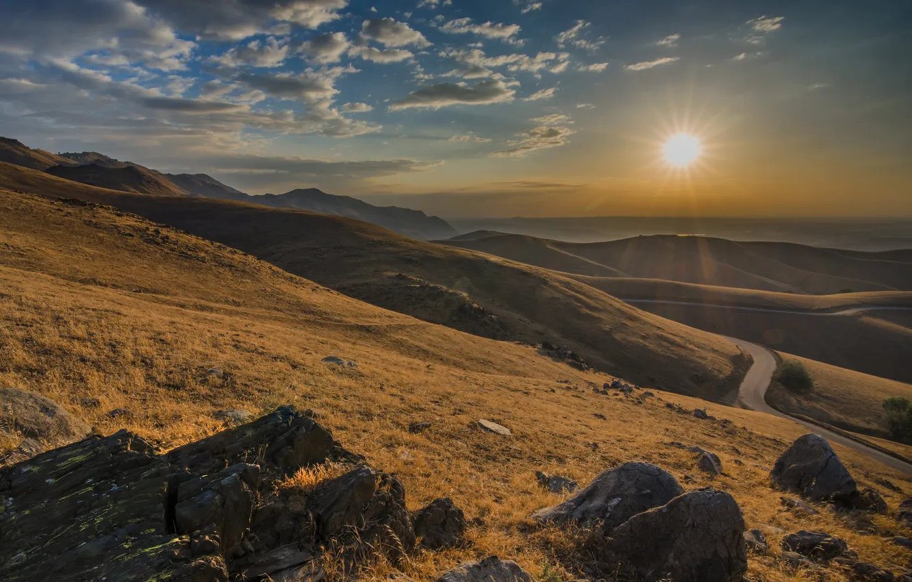 Photo wallpaper landscape, mountains, nature, valley