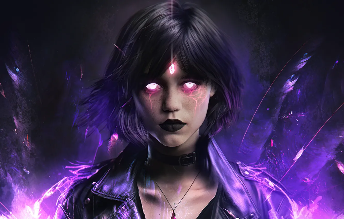 Photo wallpaper games, Raven, Jenna Ortega