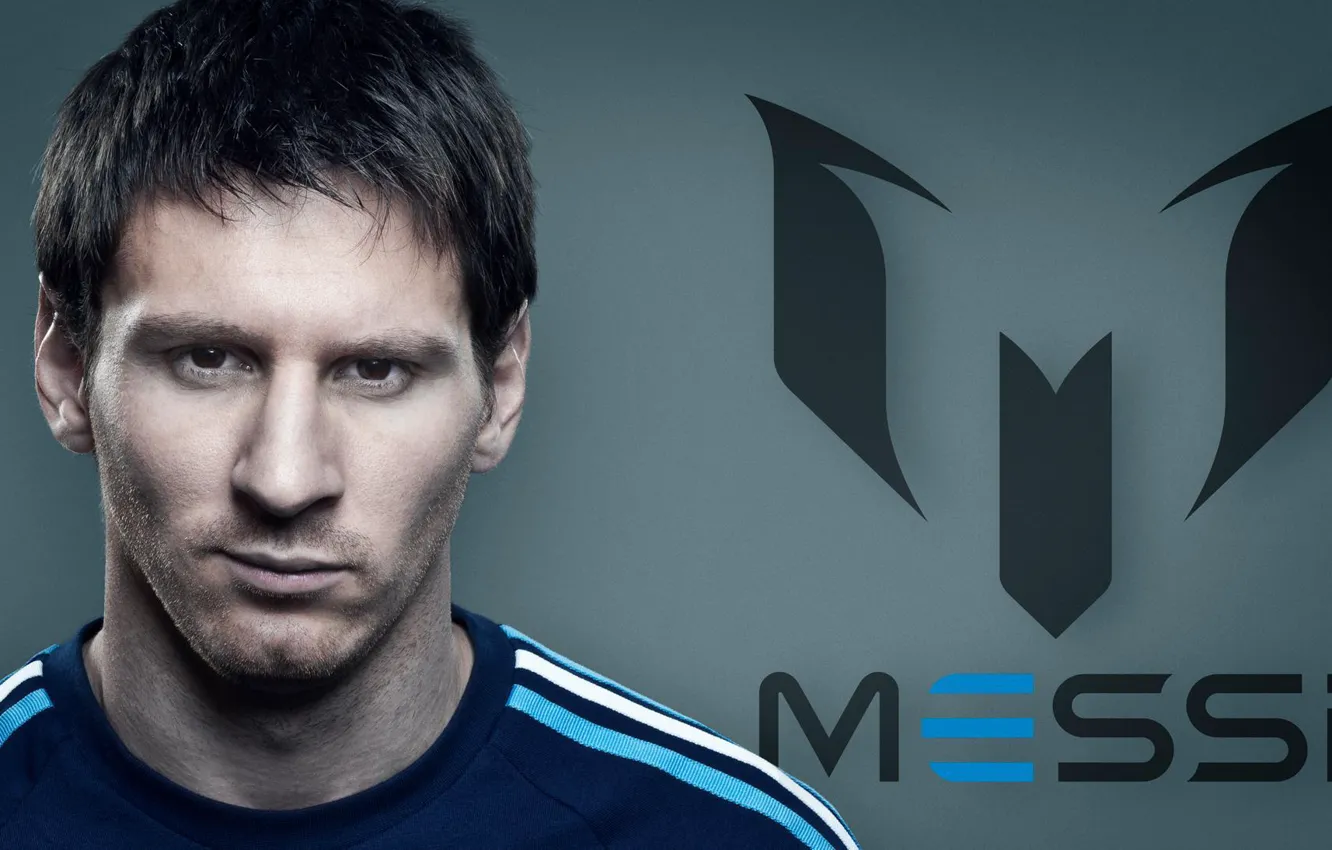 Photo wallpaper Player, Messi, Messi, Personal Logo