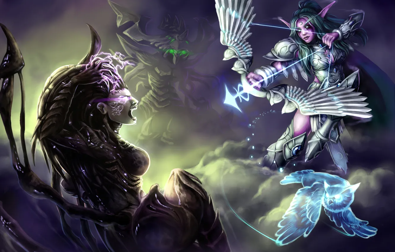 Photo wallpaper starcraft, warcraft, sarah kerrigan, Heroes of the Storm, Tyrande, Zagara