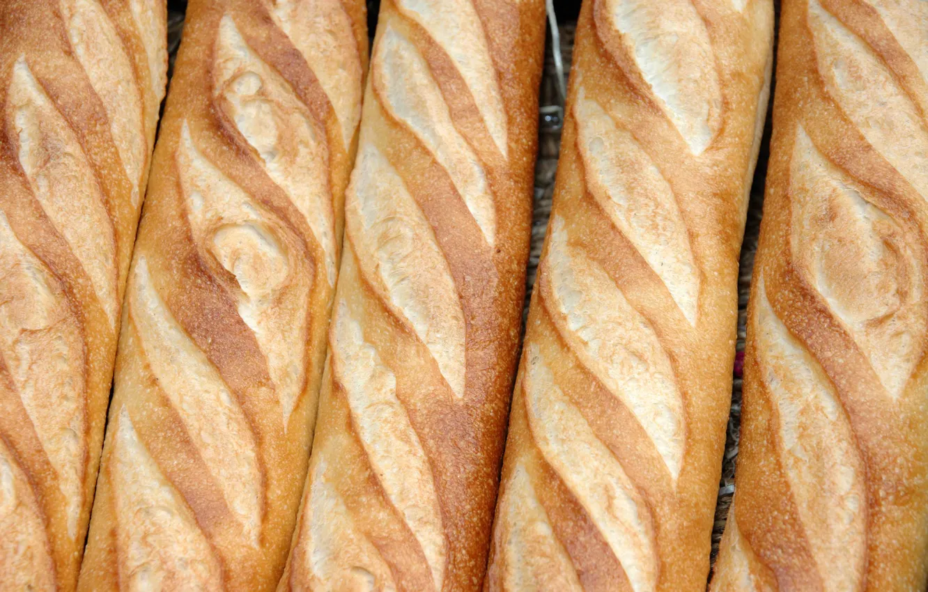 Photo wallpaper bread, bread, baguette