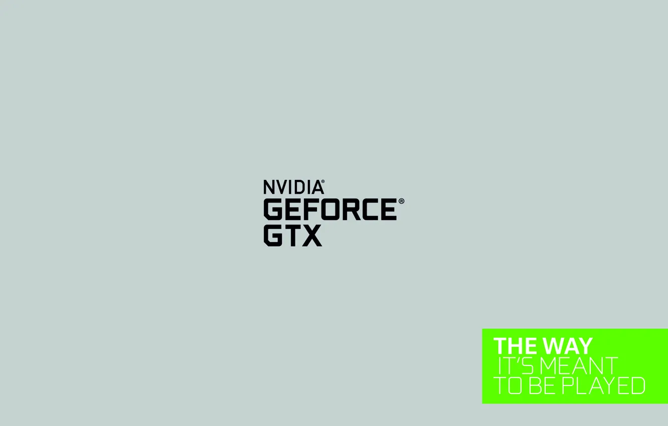 Photo wallpaper green, the inscription, minimalism, logo, GTX, Nvidia