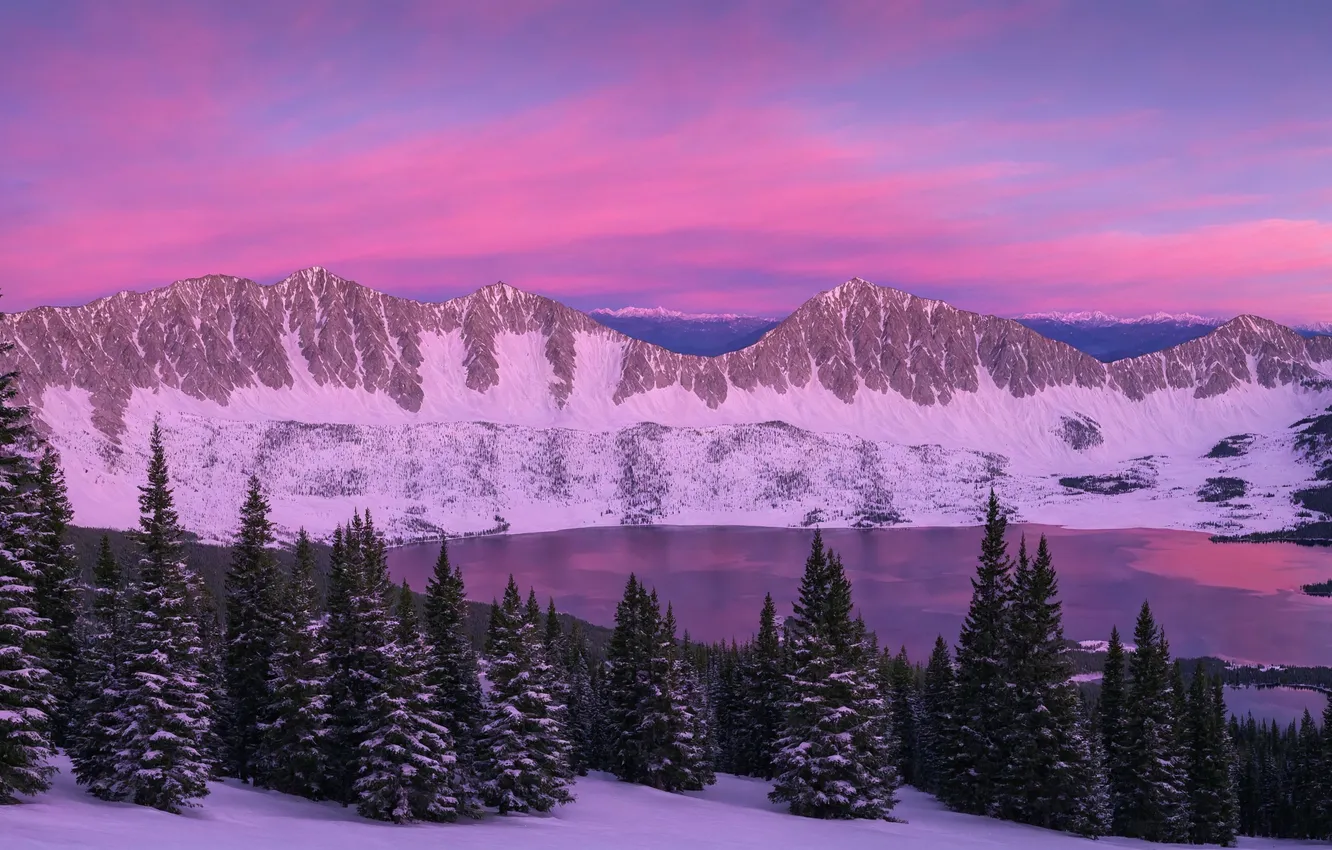 Photo wallpaper snow, landscape, mountains, Wallhaven, Illusion