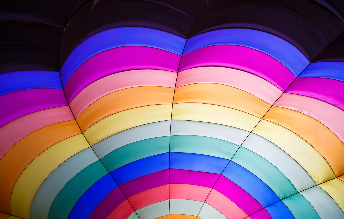 Photo wallpaper balloon, color, parachute, fabric, sector