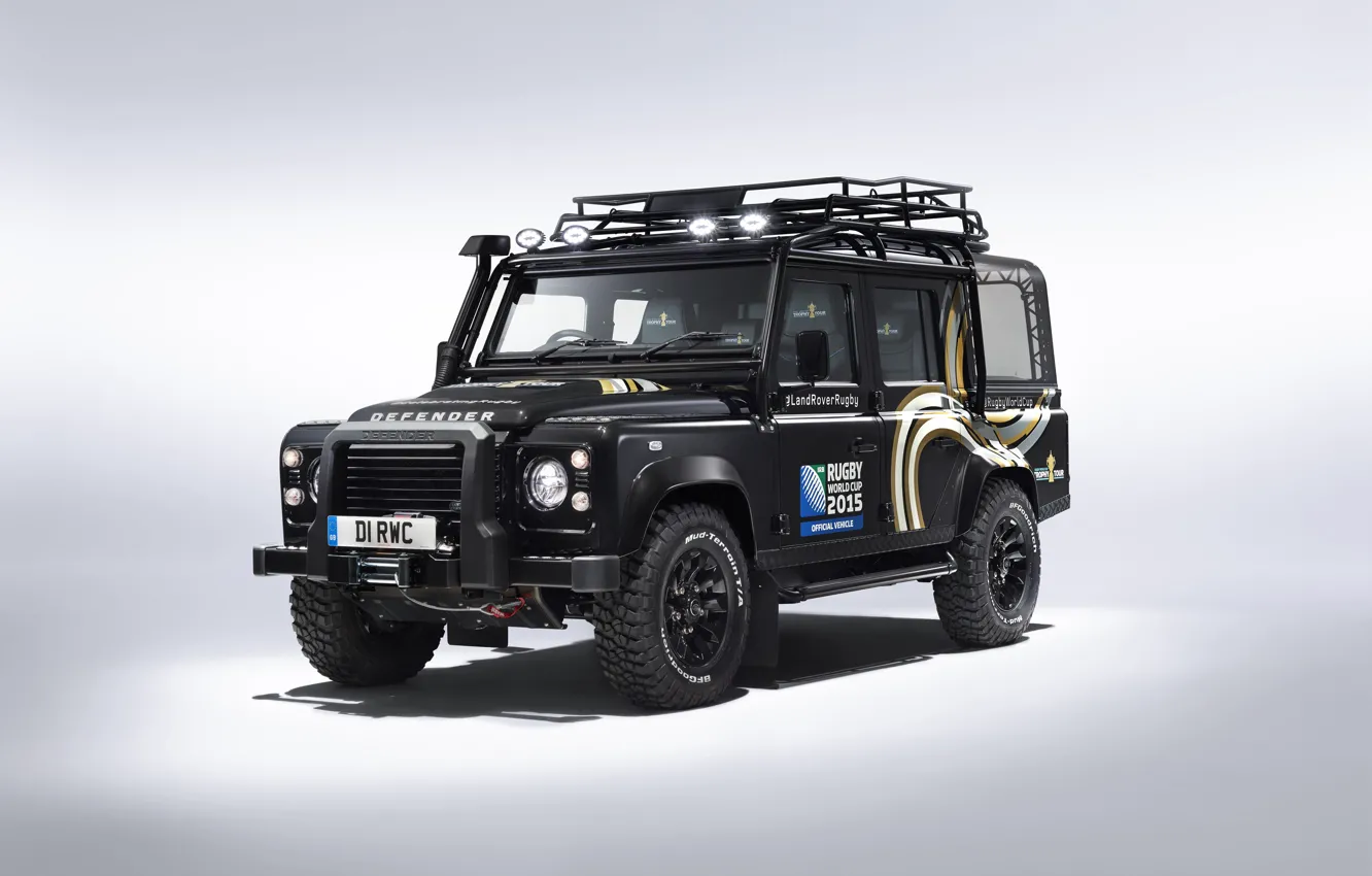 Photo wallpaper Land Rover, Defender, defender, land Rover, 2015, Rugby World Cup