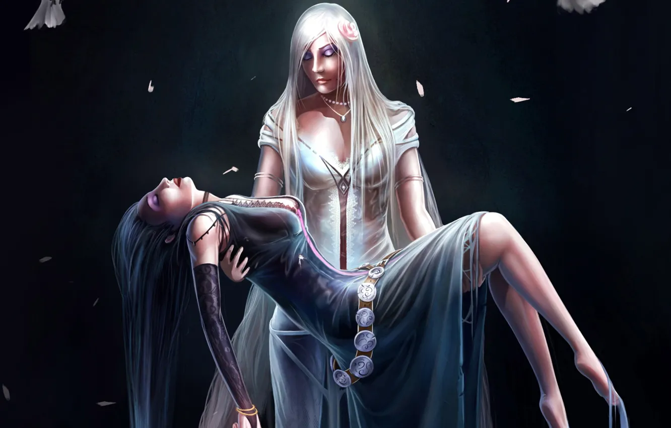 Photo wallpaper girls, art, Trine 2, Rosabel, Isabelle