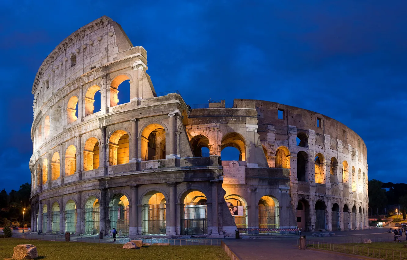 Photo wallpaper the sky, the evening, Rome, Colosseum, Italy, Colosseum, Rome