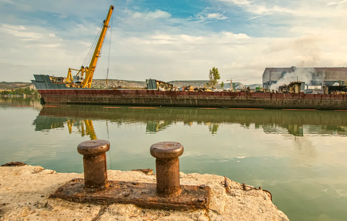 Photo wallpaper plant, Bay, cleats, Sevastopol