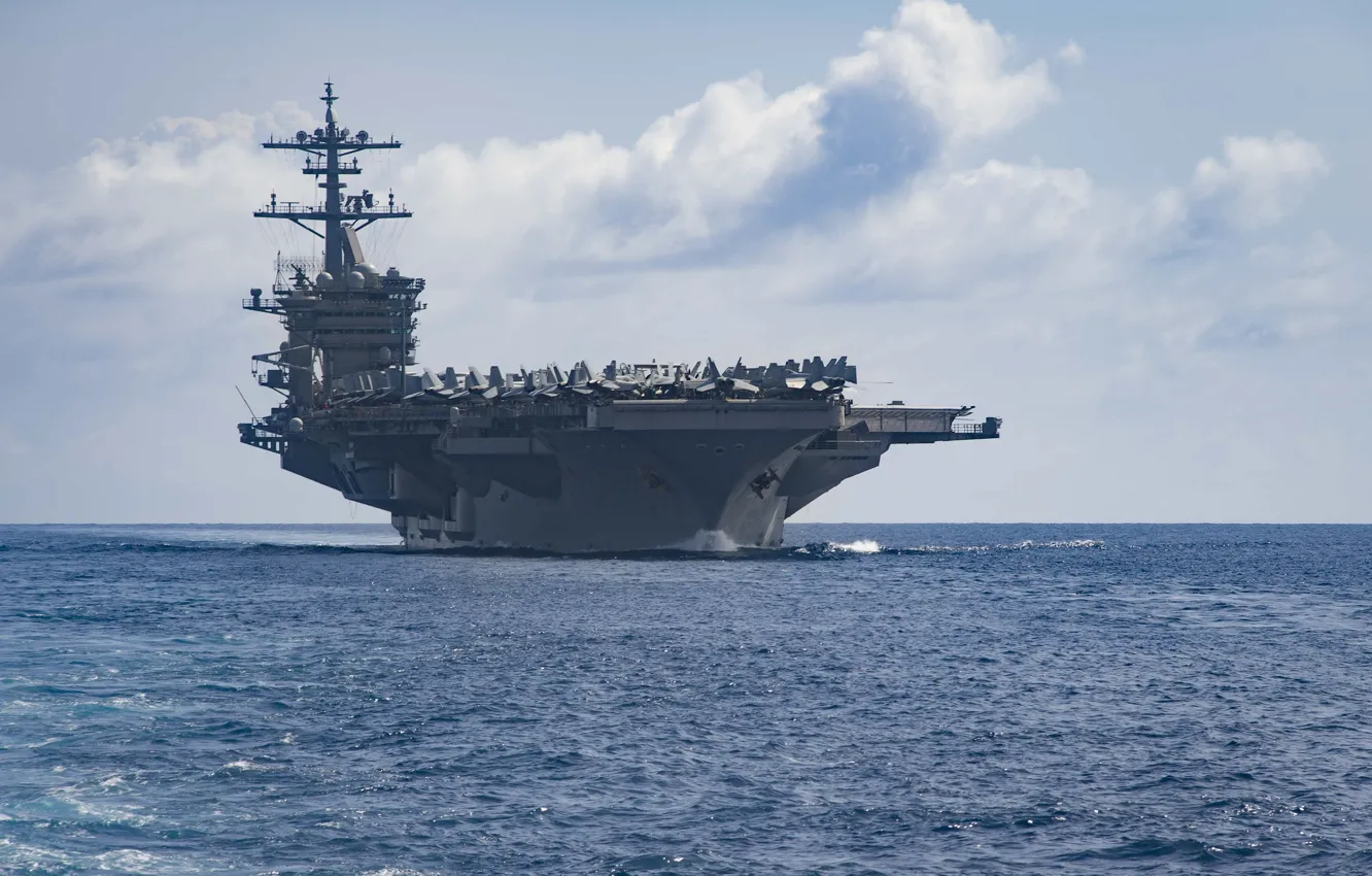 Photo wallpaper sea, the carrier, USS, Theodore Roosevelt, (CVN 71)