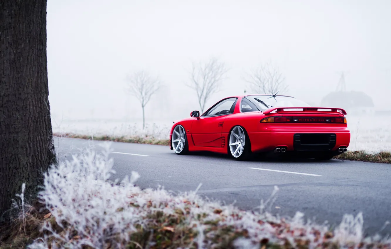 Photo wallpaper Red, Rear view, 3000GT
