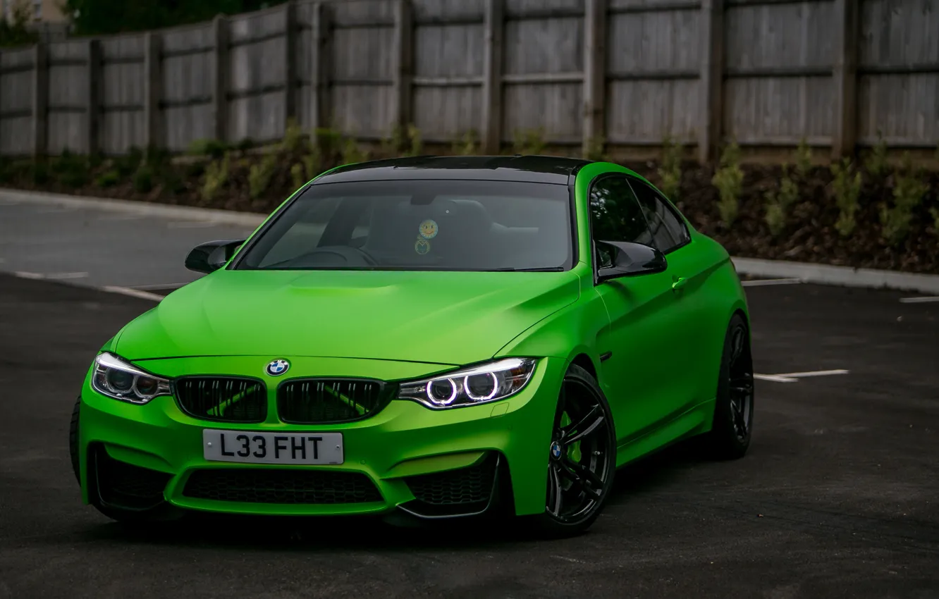 Photo wallpaper BMW, Green, matte, wrap