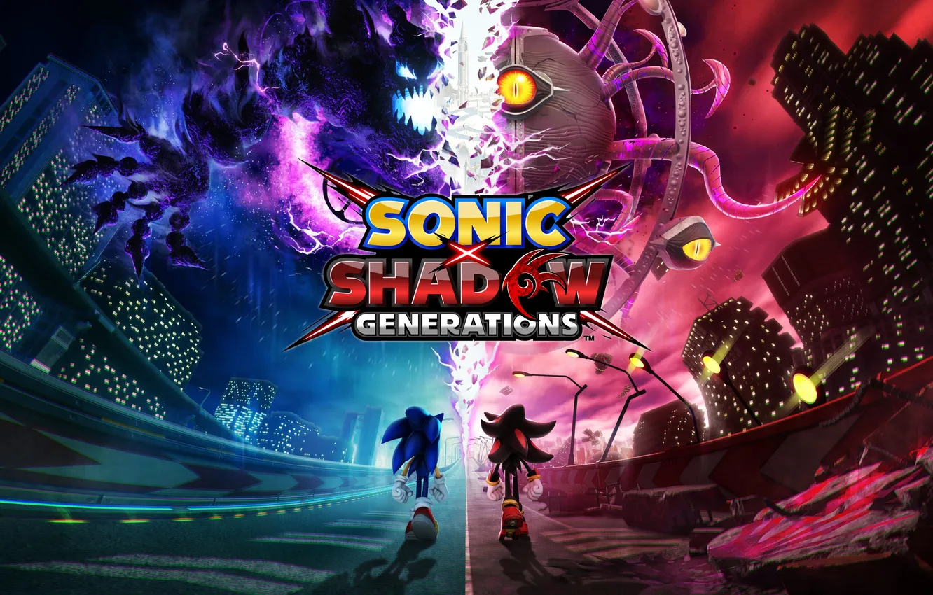 Photo wallpaper Games, Key Art, 2024 Games, Sonic X, Shadow Generations