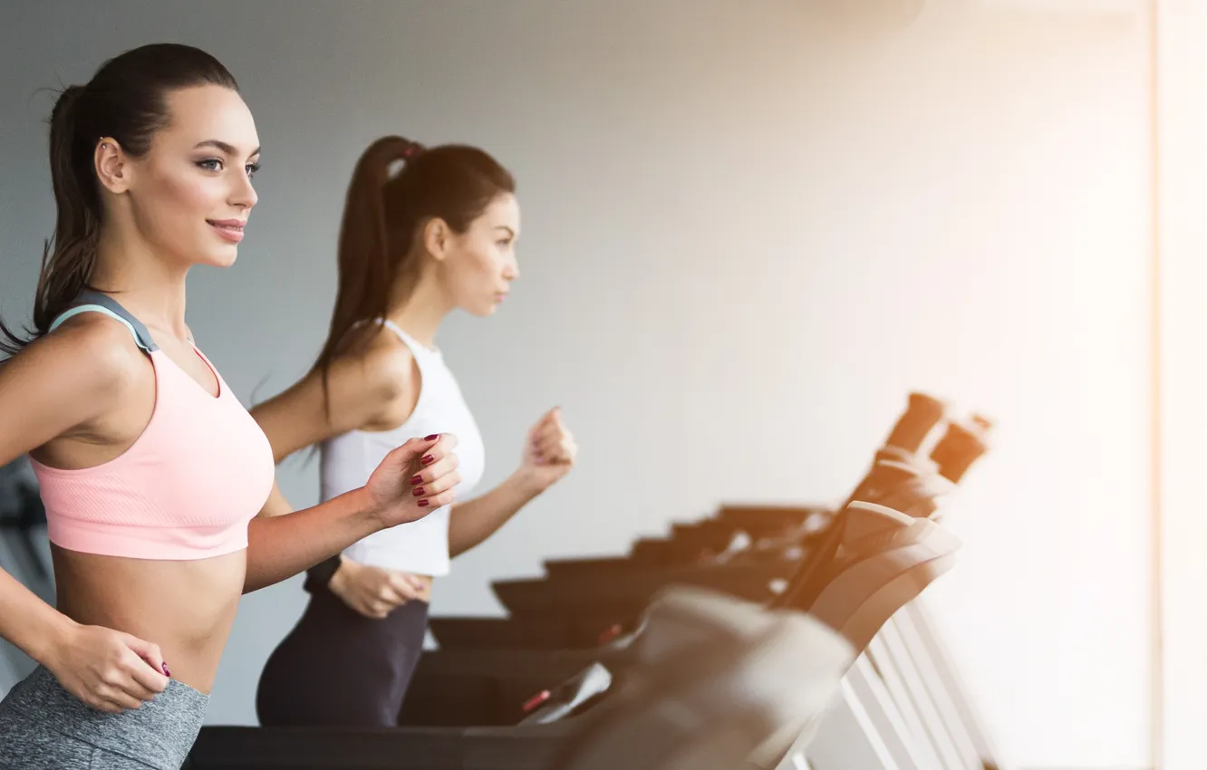 Photo wallpaper woman, young, people, Sport, run, workout, gym, strong