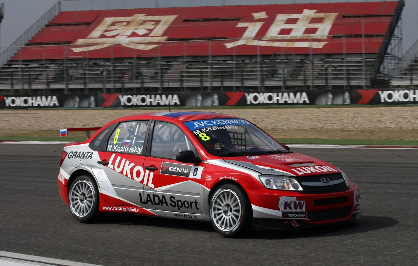 Photo wallpaper China, Shanghai, Granta, WTCC, Michael Kozlowski, Lada sport Lukoil, the world championship in touring class, …