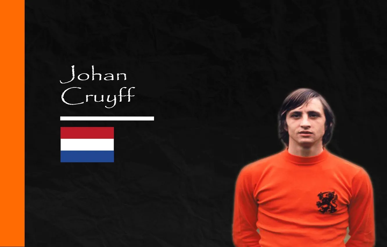 Photo wallpaper Netherlands, player, striker, the flying Dutchman, Johan Cruyff