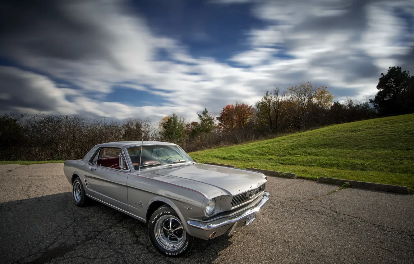Photo wallpaper Mustang, Automobiles, Long Exposure