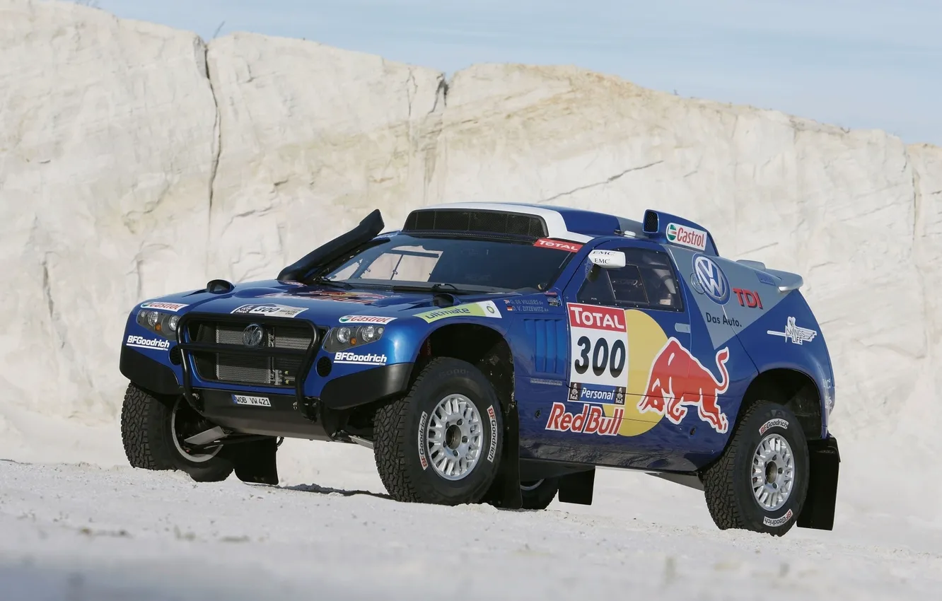 Photo wallpaper Volkswagen, Red Bull, Touareg