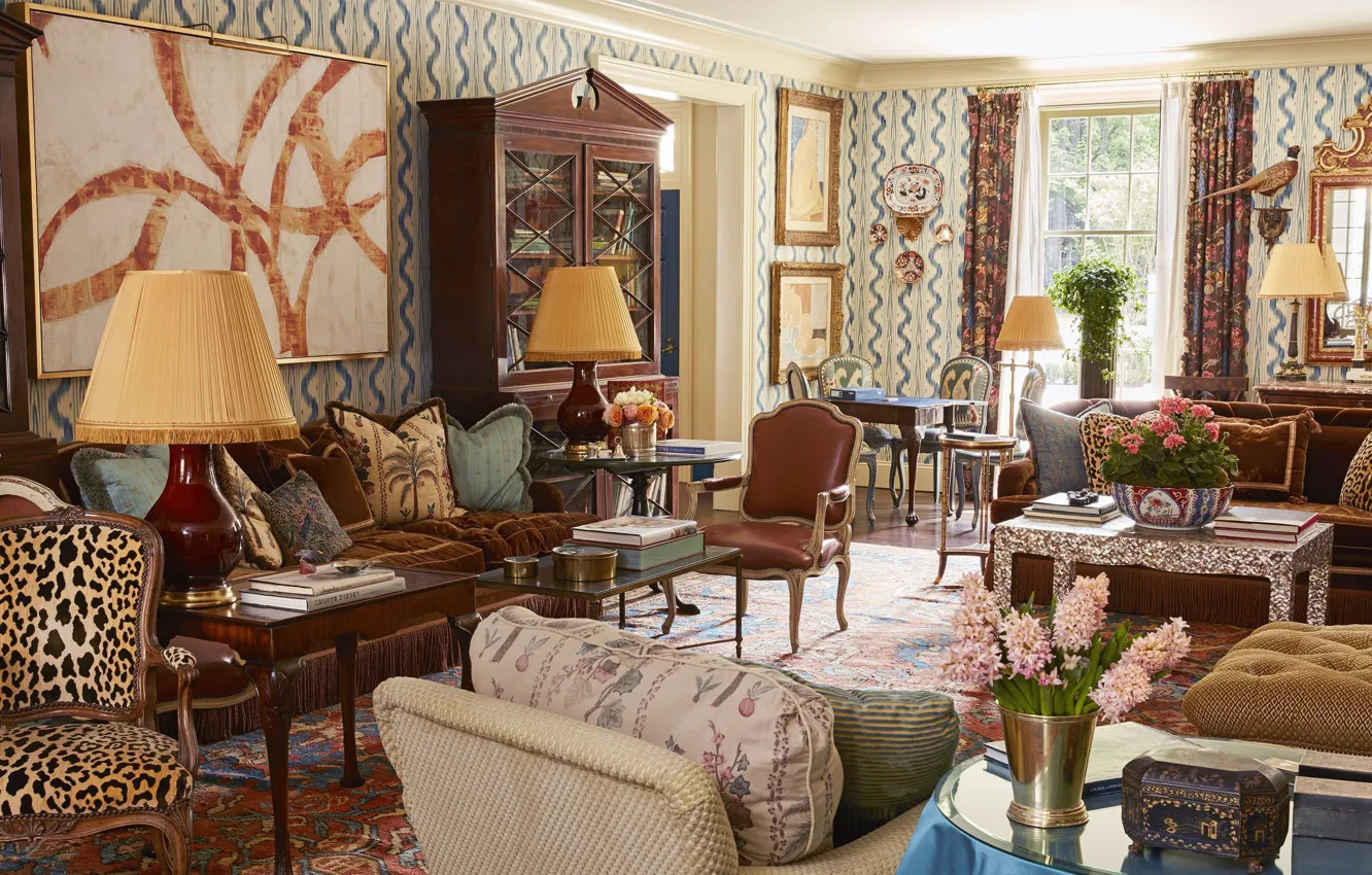 Photo wallpaper design, style, room, interior, living room, Atlanta, Danielle Rollins home