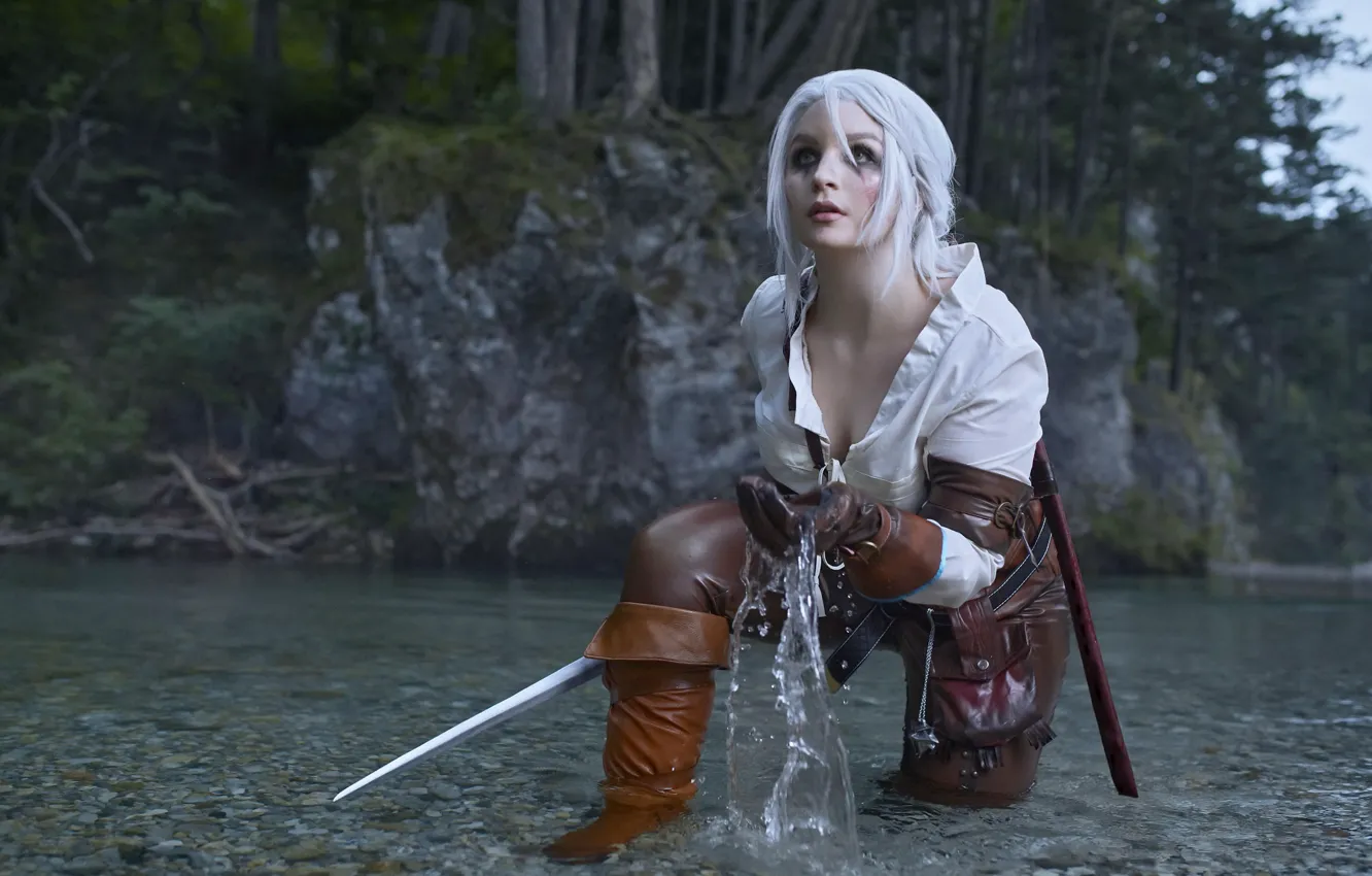 Photo wallpaper cosplay, witcher 3, Ciri