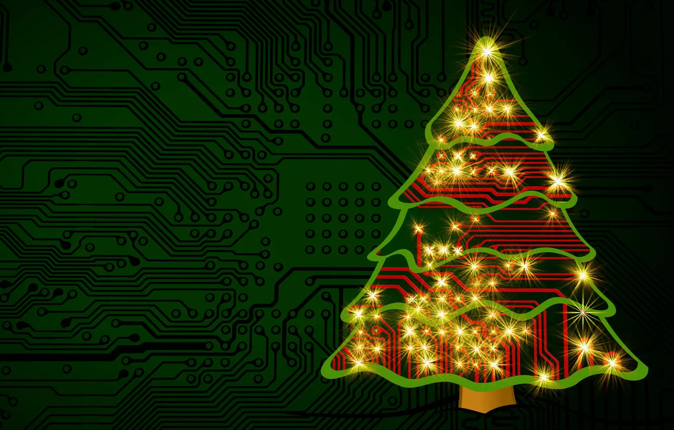 Photo wallpaper light, decoration, line, lights, green, lights, strip, background