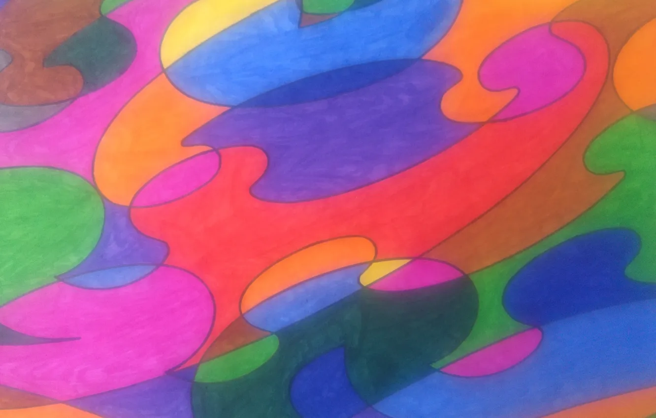 Photo wallpaper abstraction, figure, colorful, Wallpaper.