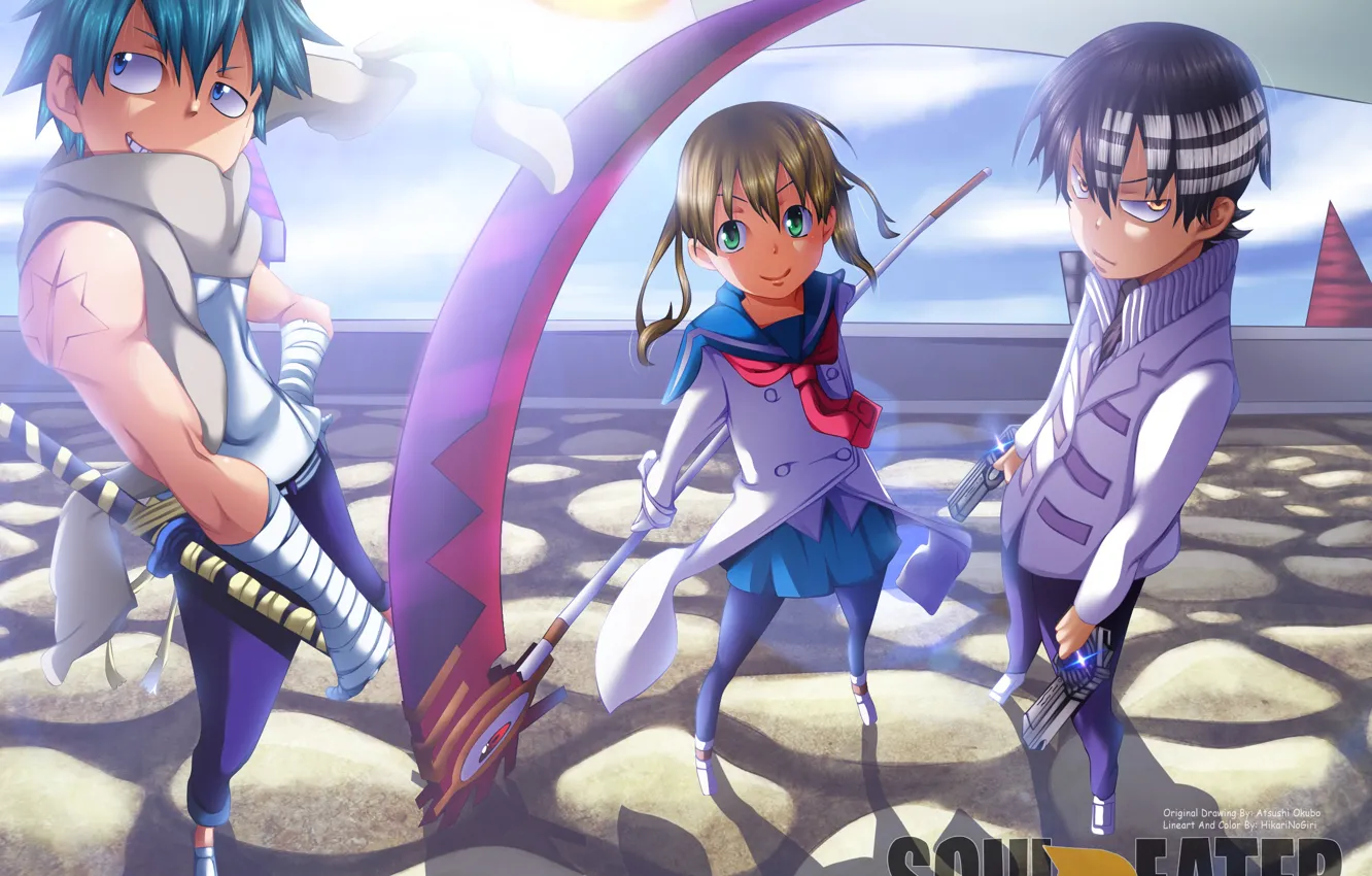Photo wallpaper girl, anime, art, guy, Soul eater, characters, Soul Eater