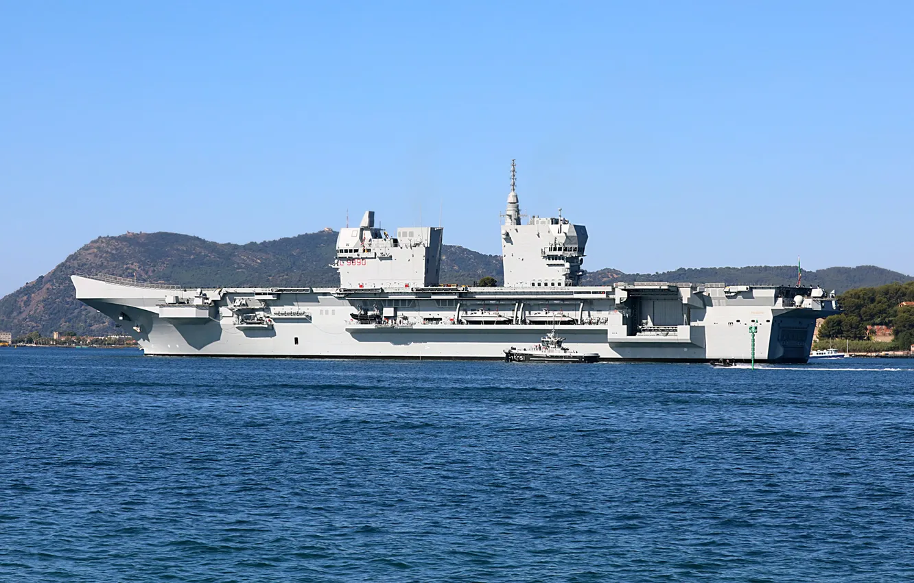 Photo wallpaper The Italian Navy, LHD Trieste, universal amphibious helicopter carrier