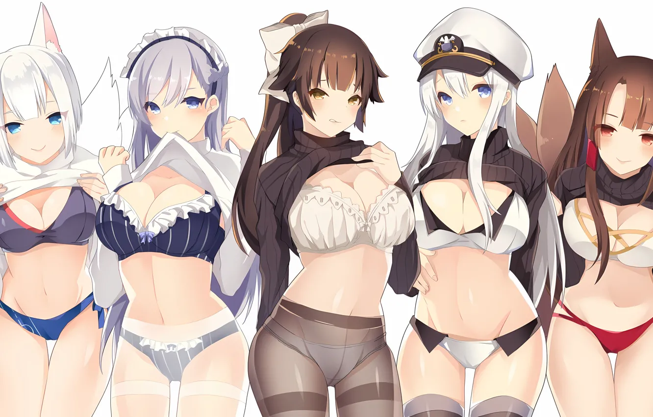 Photo wallpaper sexy, lingerie, Cameltoe, bra, cleavage, Enterprise, panties, thighhighs