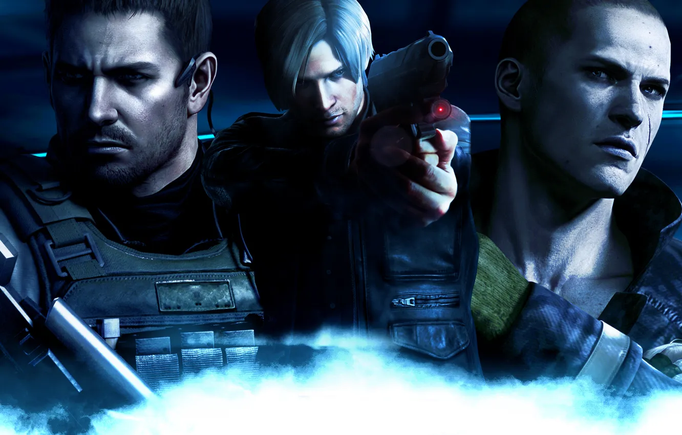 Photo wallpaper wallpaper, Resident Evil 6, Leon Scott Kennedy, Chris Redfield