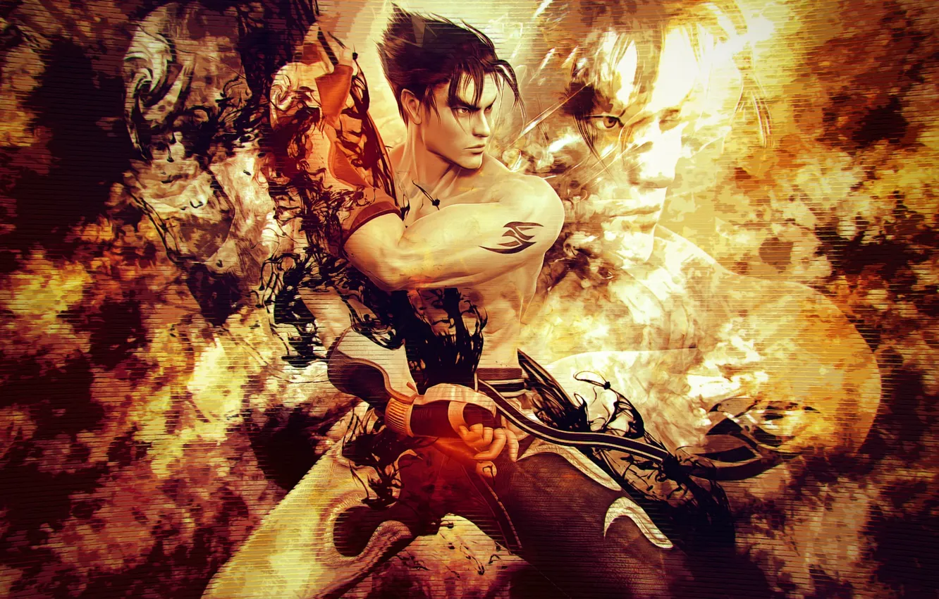 Photo wallpaper video game, PlayStation 3, Jin Kazama, Namco Bandai, Power is Everything, Tekken Revolution