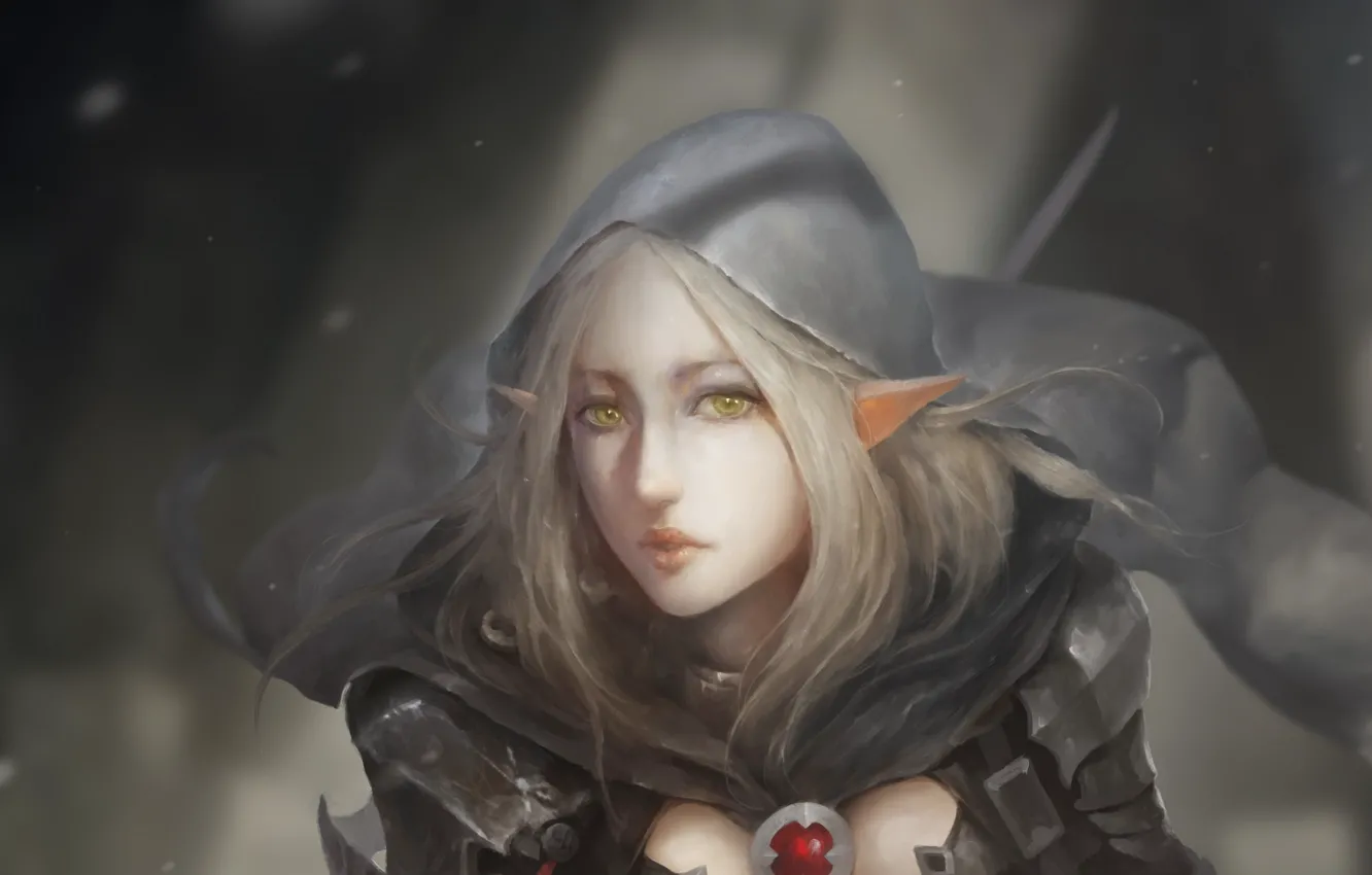 Photo wallpaper look, girl, elf