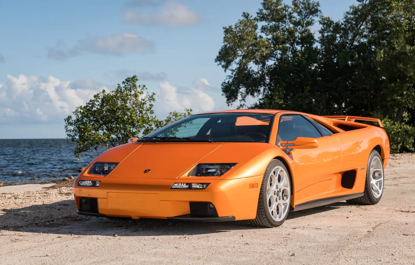 Photo wallpaper Lamborghini, orange, lambo, Diablo, Lamborghini Diablo VT 6.0