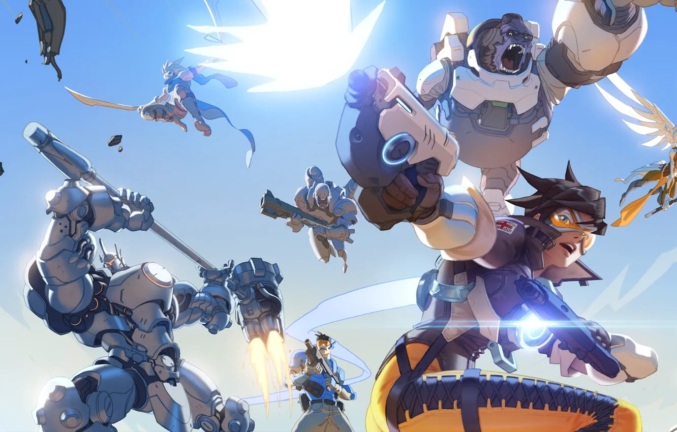 Photo wallpaper battlefield, girl, sword, gun, pistol, game, robot, armor