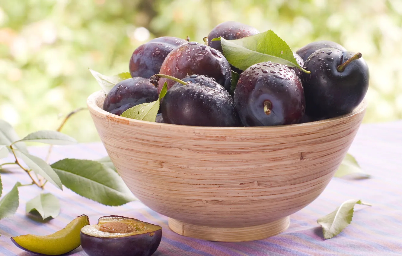 Photo wallpaper fruit, plum, prunes, plum