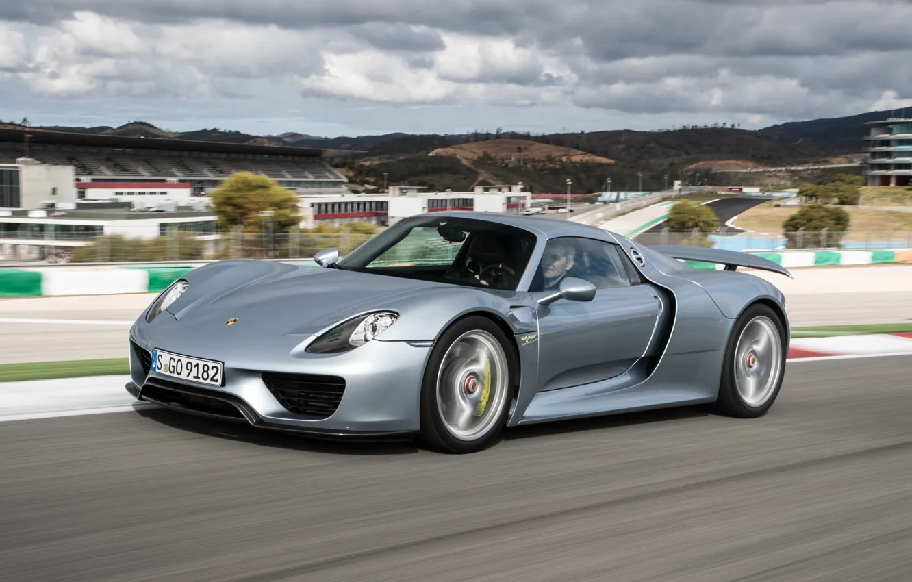 Photo wallpaper car, Porsche, road, Spyder, 918, speed, Porsche 918 Spyder