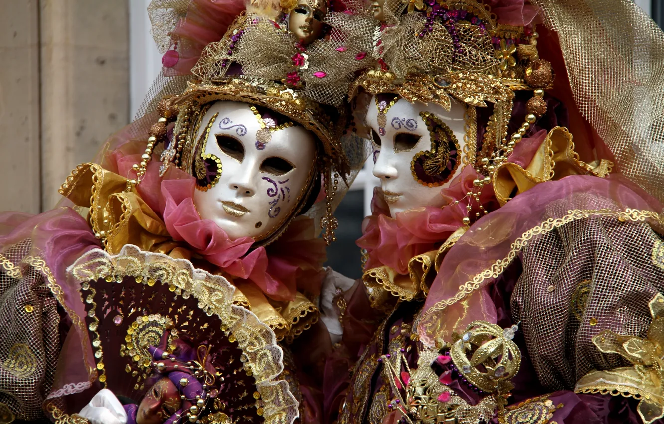 Photo wallpaper mask, costume, Venice, carnival