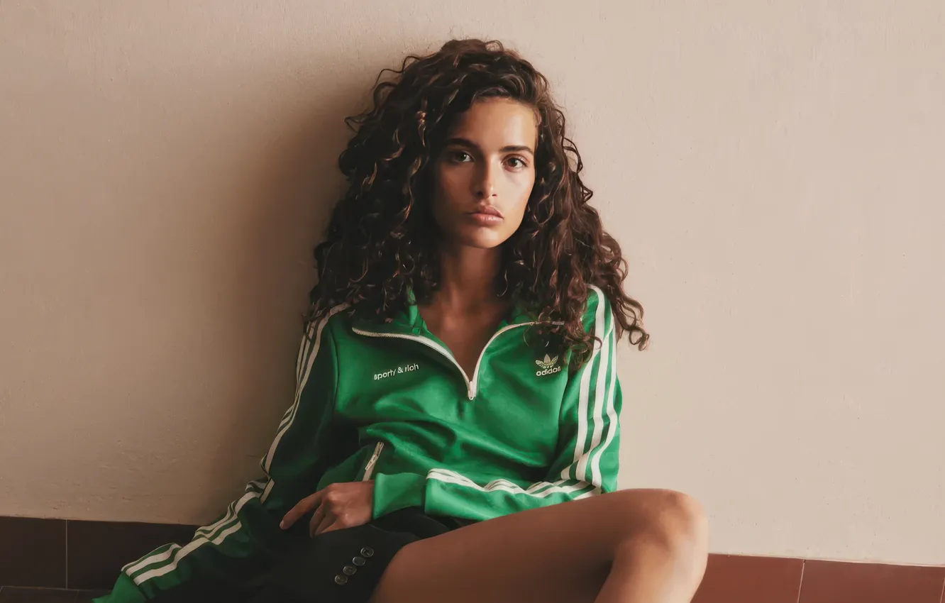 Photo wallpaper girl, Adidas, Originals, sporty, rich energy