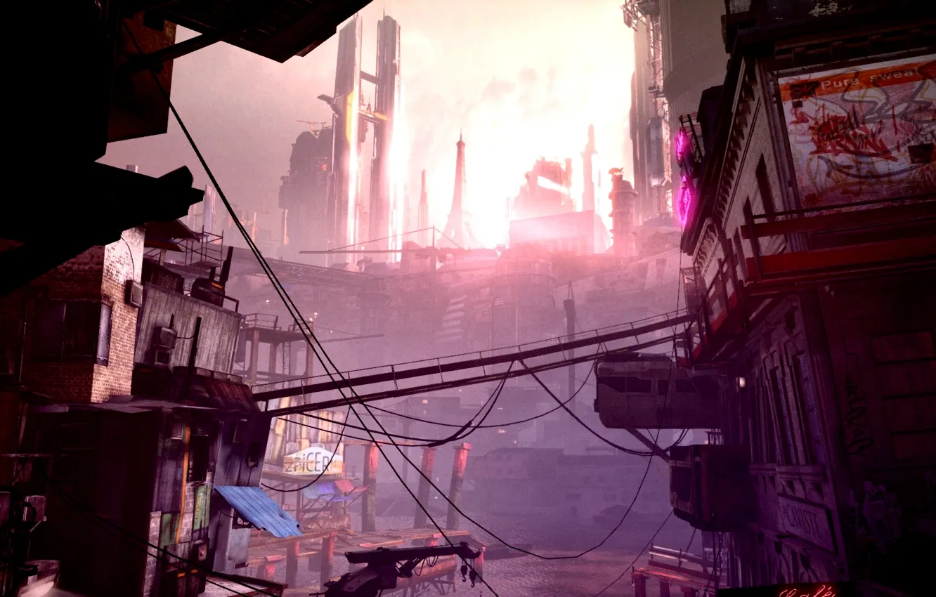 Photo wallpaper Paris, remember me, slums