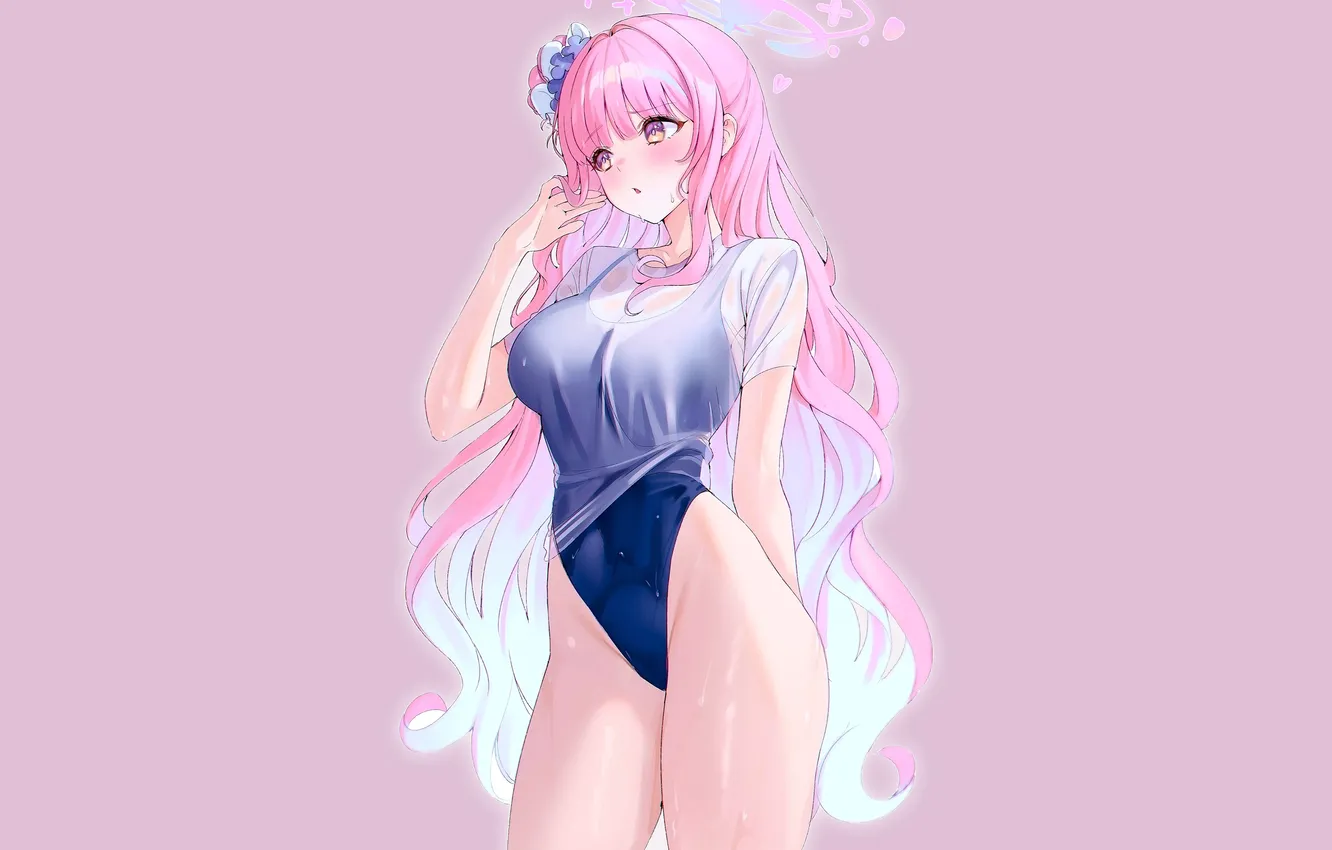 Photo wallpaper kawaii, girl, anime, pretty, swimsuit, babe, cute, shape