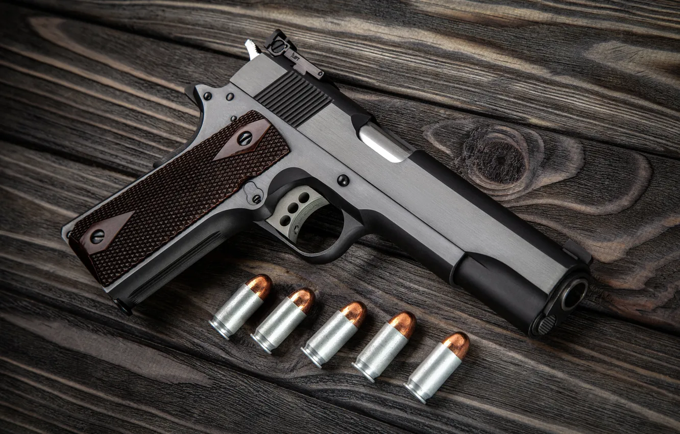 Photo wallpaper gun, pistol, bullet, ammo, ammunition, defense, caliber, violence