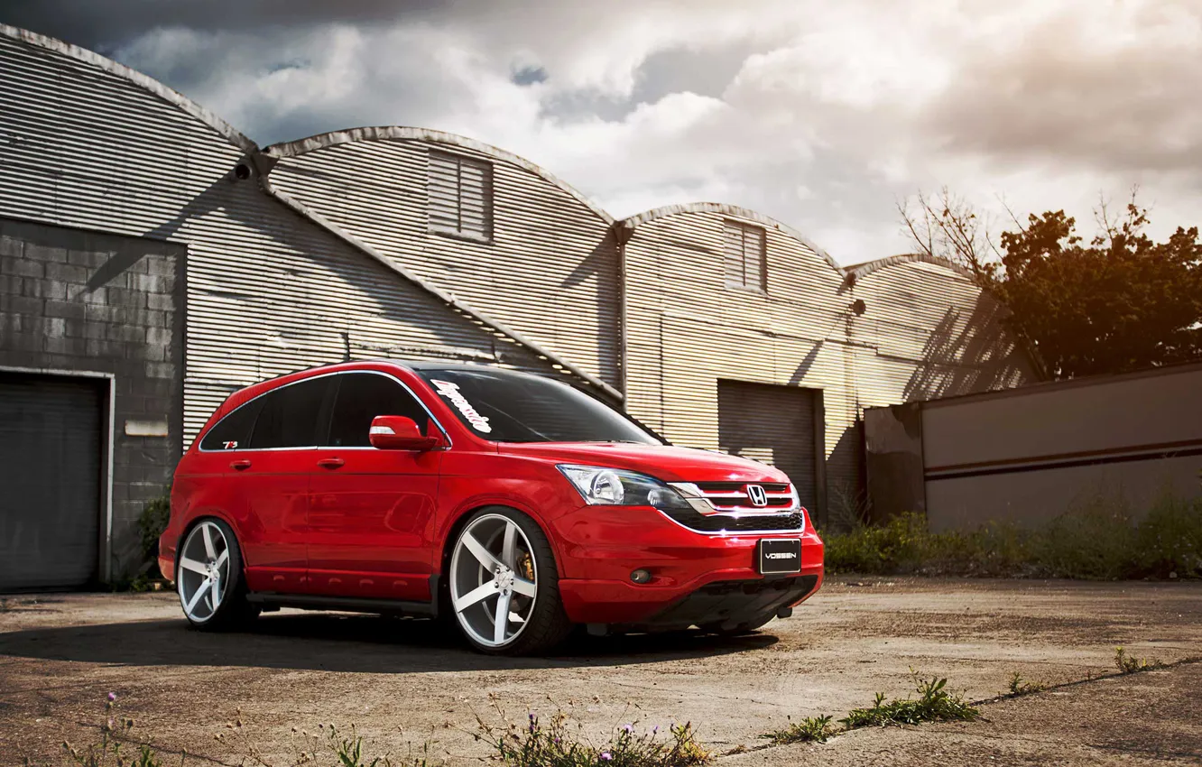 Photo wallpaper machine, auto, the sky, tuning, hangar, Honda, CRV