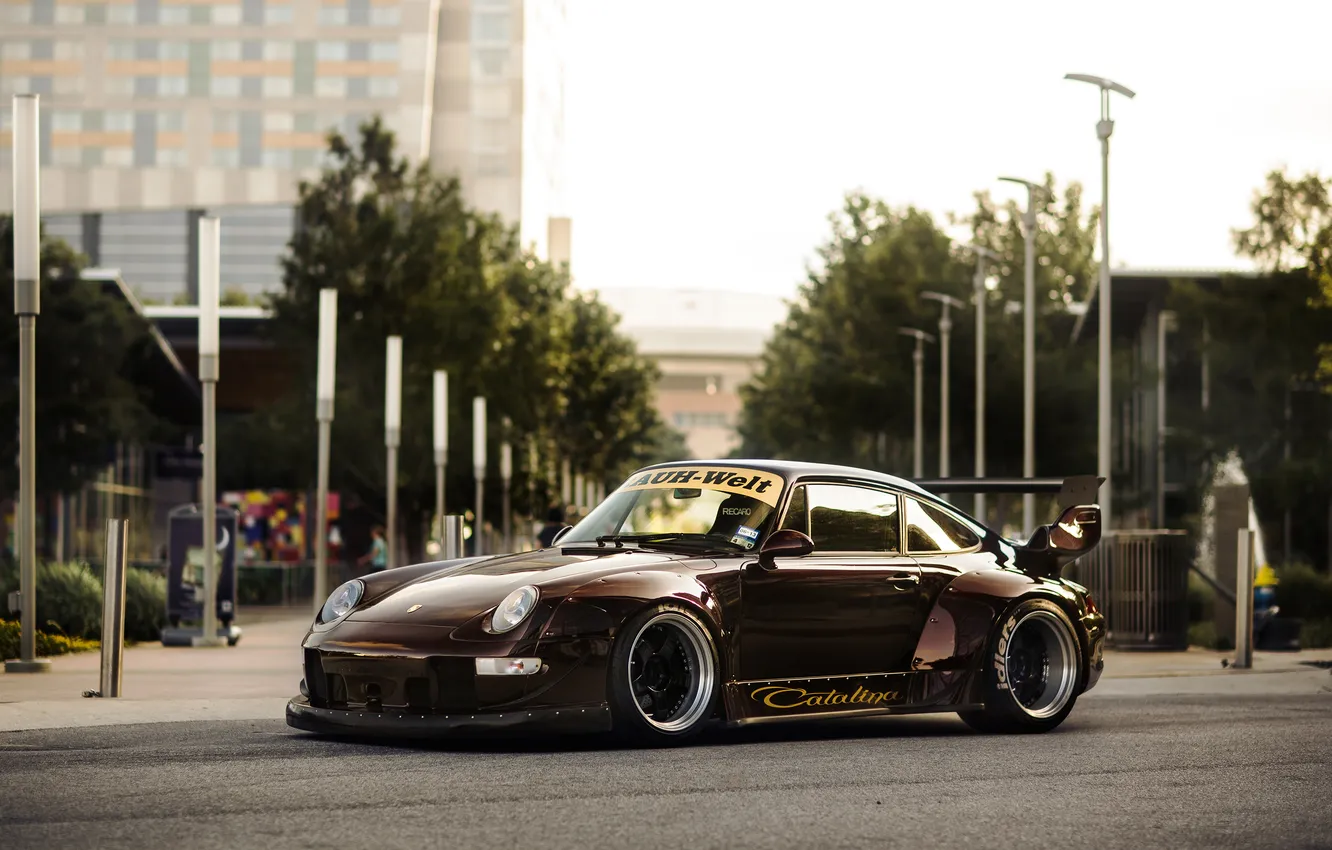Photo wallpaper city, 911, Porsche, tuning, street, Catalina