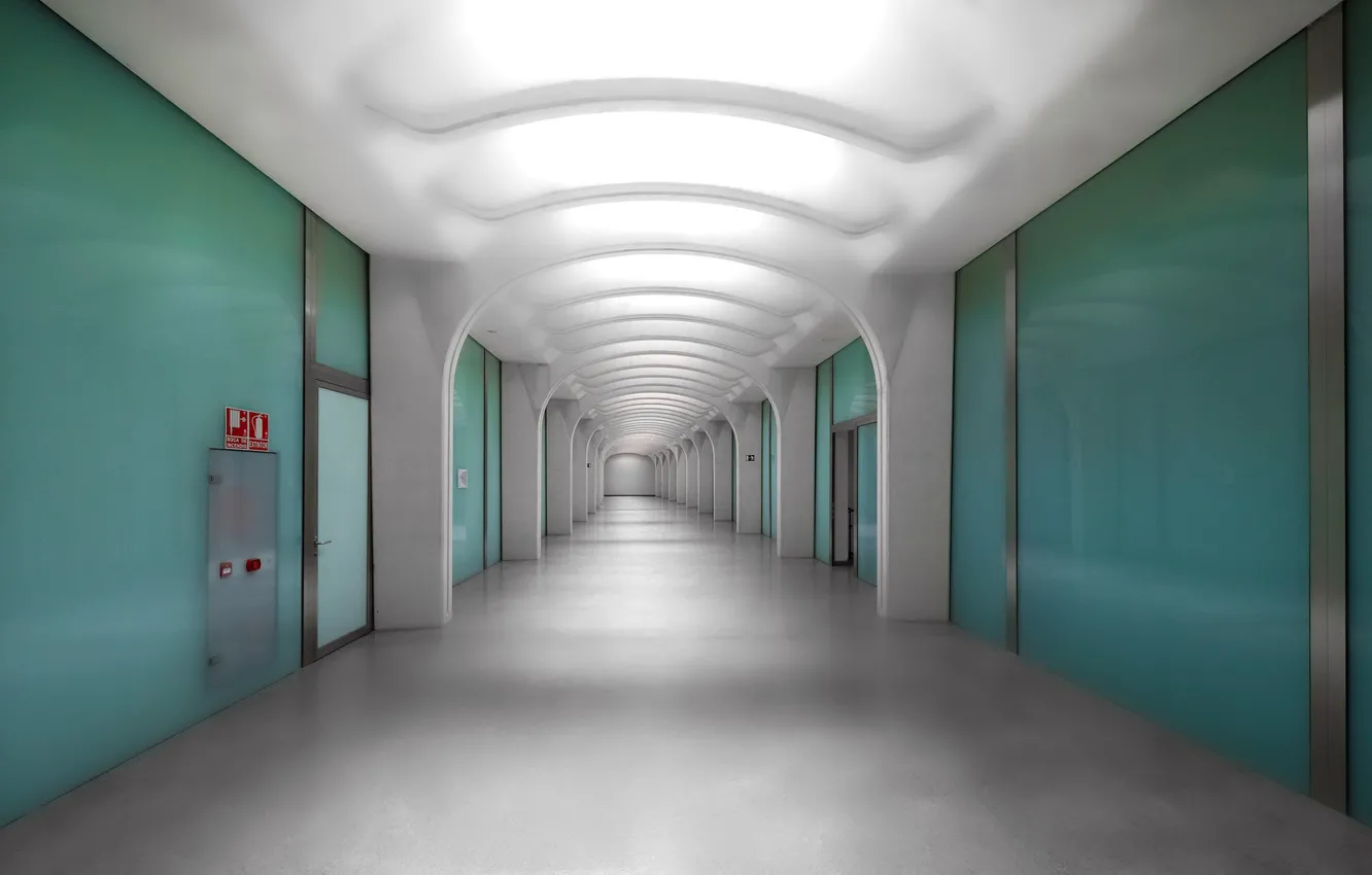 Photo wallpaper wall, the door, corridor