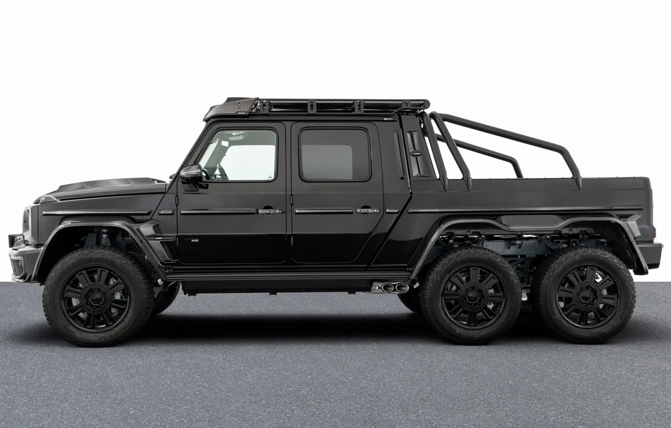 Photo wallpaper Mercedes, Brabus, Gaelic, BRABUS, Mercedes-Benz G-Class, 2023, Brabus 900 XLP Superblack 6x6, on G-Class