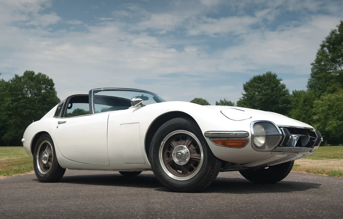 Photo wallpaper Toyota, classic, the front, 1966, Toyota, beautiful car, 2000GT, Targa