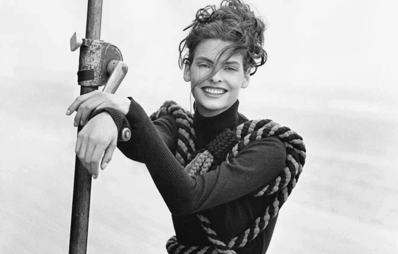 Photo wallpaper Black White, girl, Peter Lindbergh, portrait