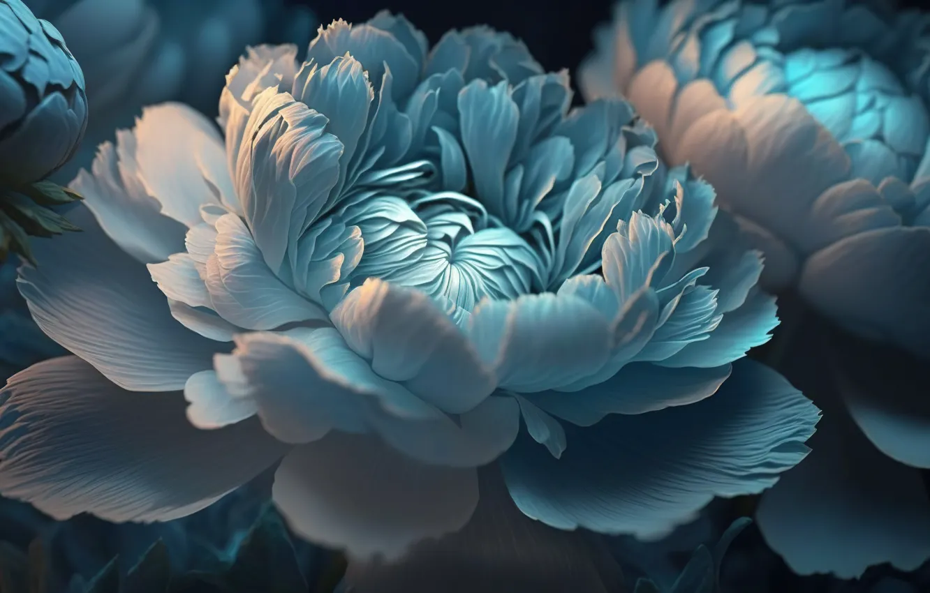 Photo wallpaper white, macro, light, flowers, rendering, tenderness, petals, white